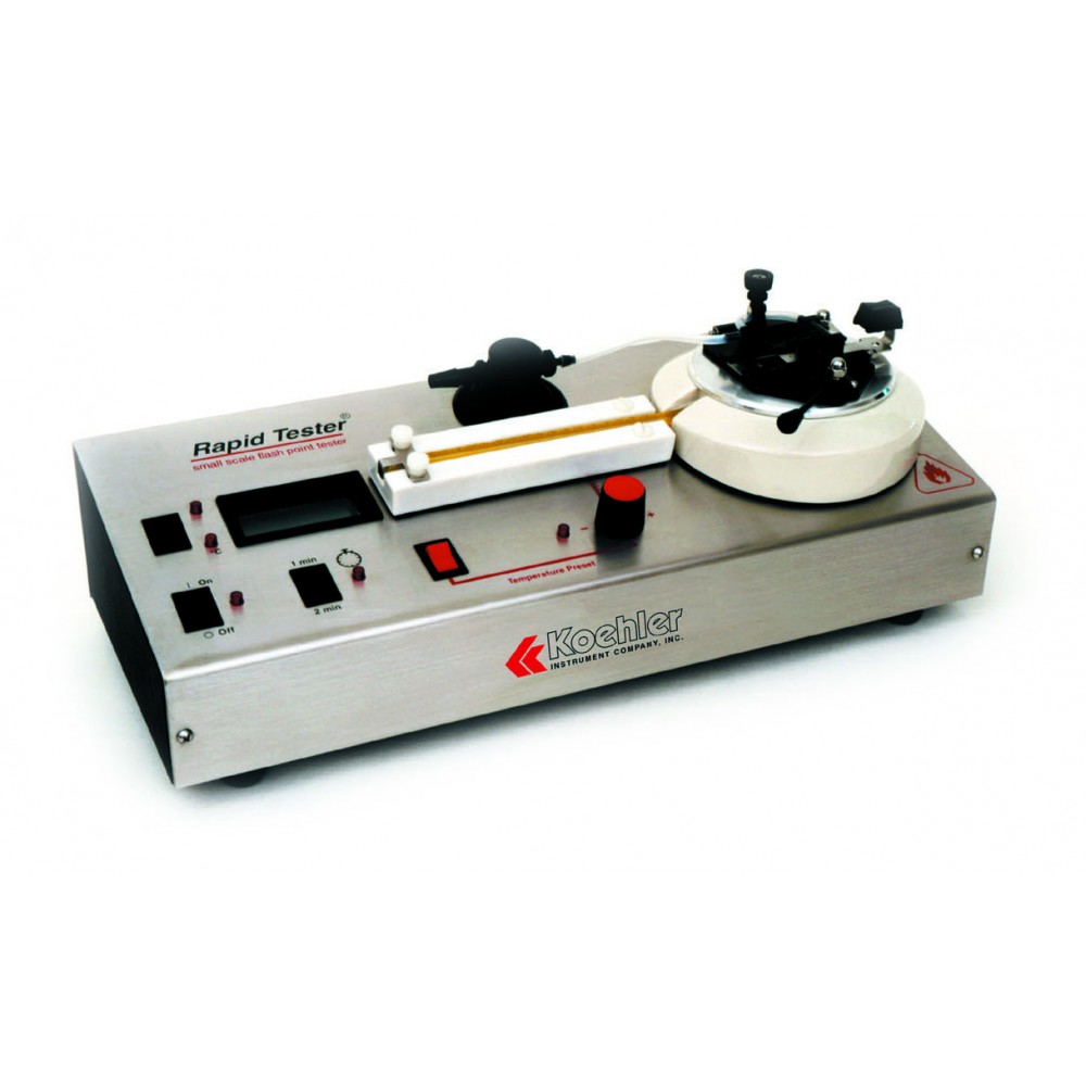 Imagem do Produto Testador de Ponto de Fulgor Rápido, Copo Fechado em alumínio- Modelo K16501 - KOEHLER INSTRUMENT - 220-240V 50/60Hz - ASTM D3278, D3828