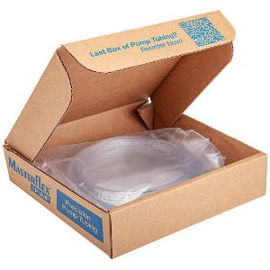 Imagem do Produto Tubo de bomba, silicone curado com platina, diâmetro interno de 0,89 mm; 15,2 metros (50 pés), Tamanho do Tubo C/L: 26 - MASTERFLEX - MFLX96409-26